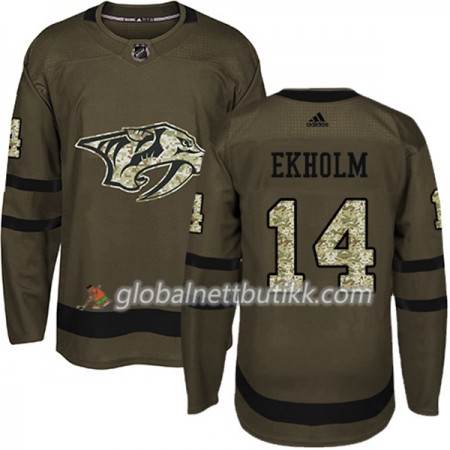 Nashville Predators Hockeydrakt Mattias Ekholm 14 2017-2018 Camo Grønn Adidas Authentic - Herre